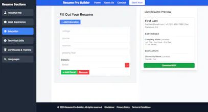 Resume Pro Builder gallery image