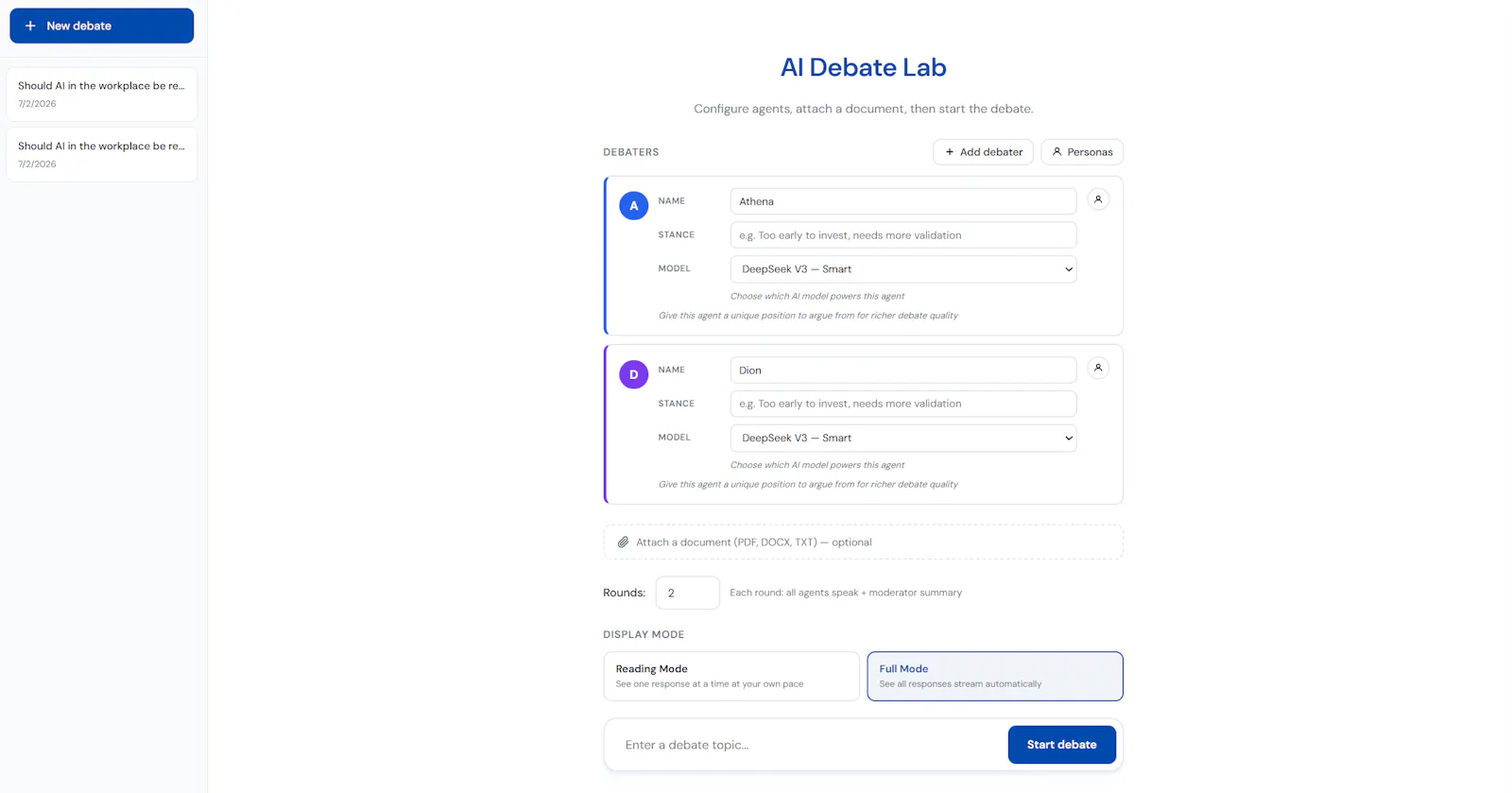 AI Debate Lab Beta screenshot 4