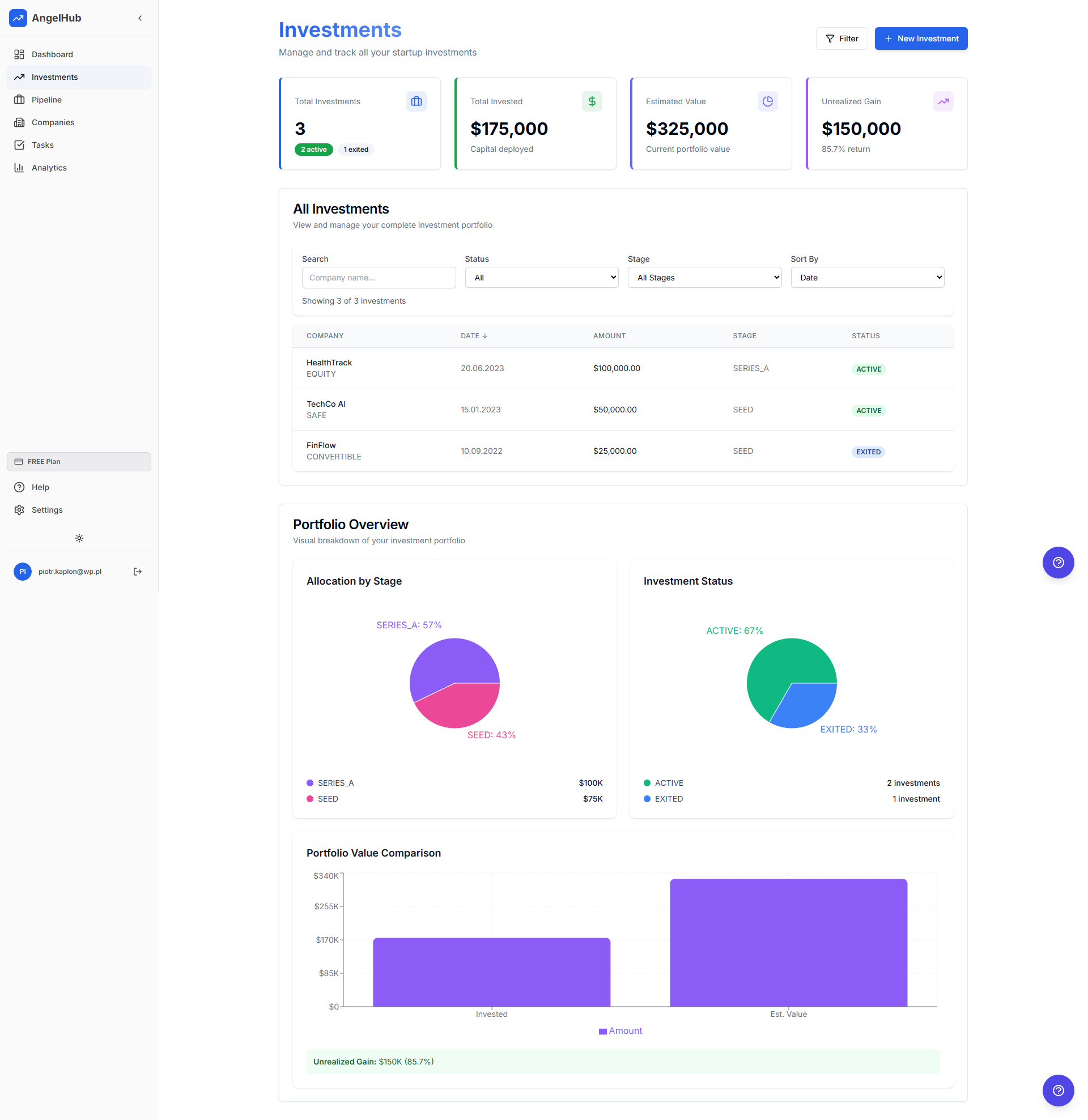 AngelHub - Screenshot 2 showing product features and functionality