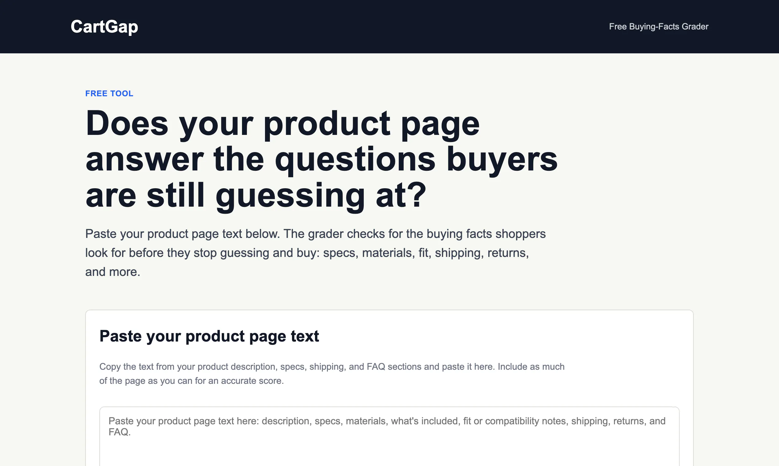 Buying-Facts Grader gallery image