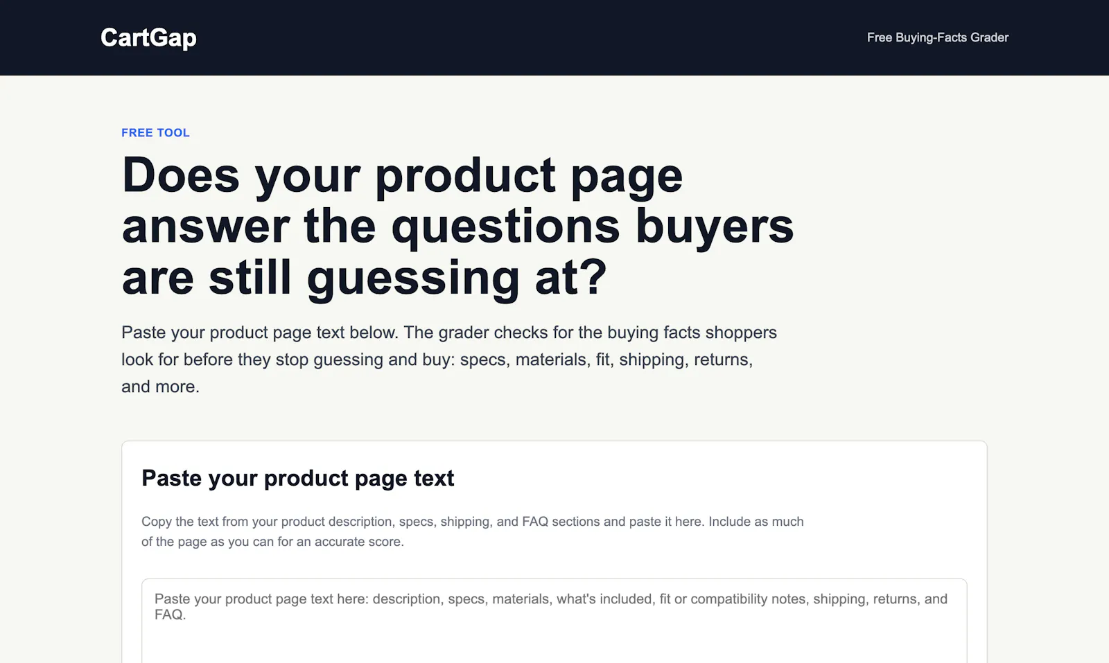 Buying-Facts Grader screenshot 2