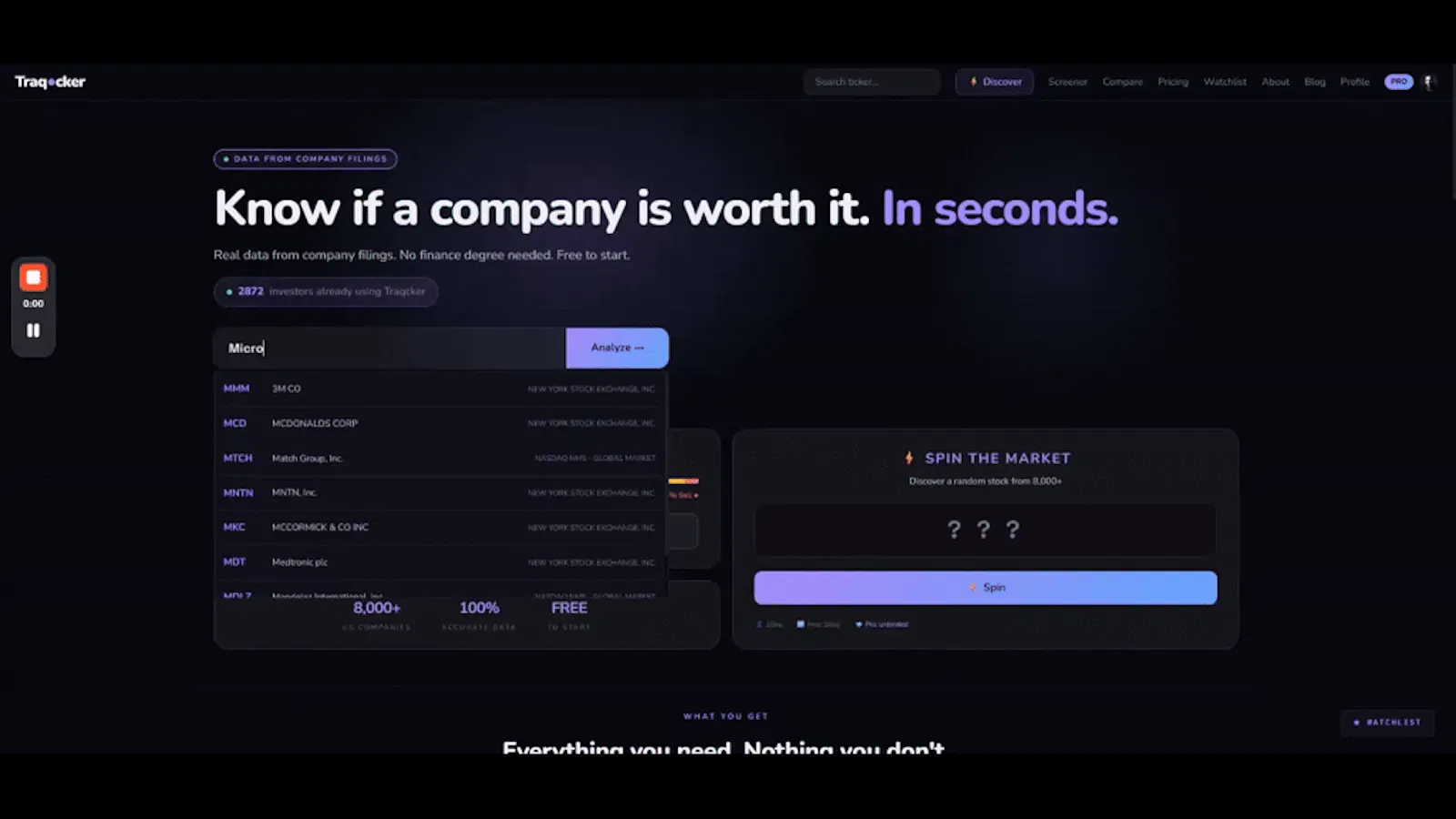 Traqcker screenshot 1 (video preview)