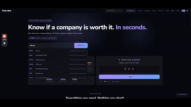Traqcker screenshot 1 (video preview)