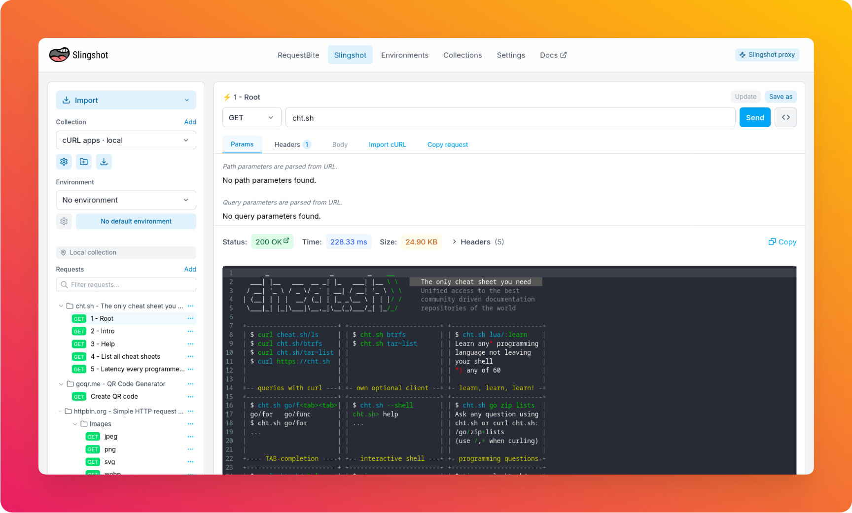 slingshot requestbite - ไม่ใช่ไคลเอนต์ API เฉลี่ยของคุณ - Foss, Fast และ Local -First media 1