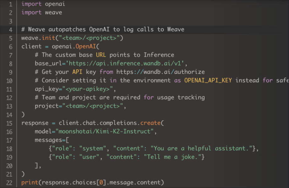 W&B Inference by Weights & Biases - Screenshot 2 preview