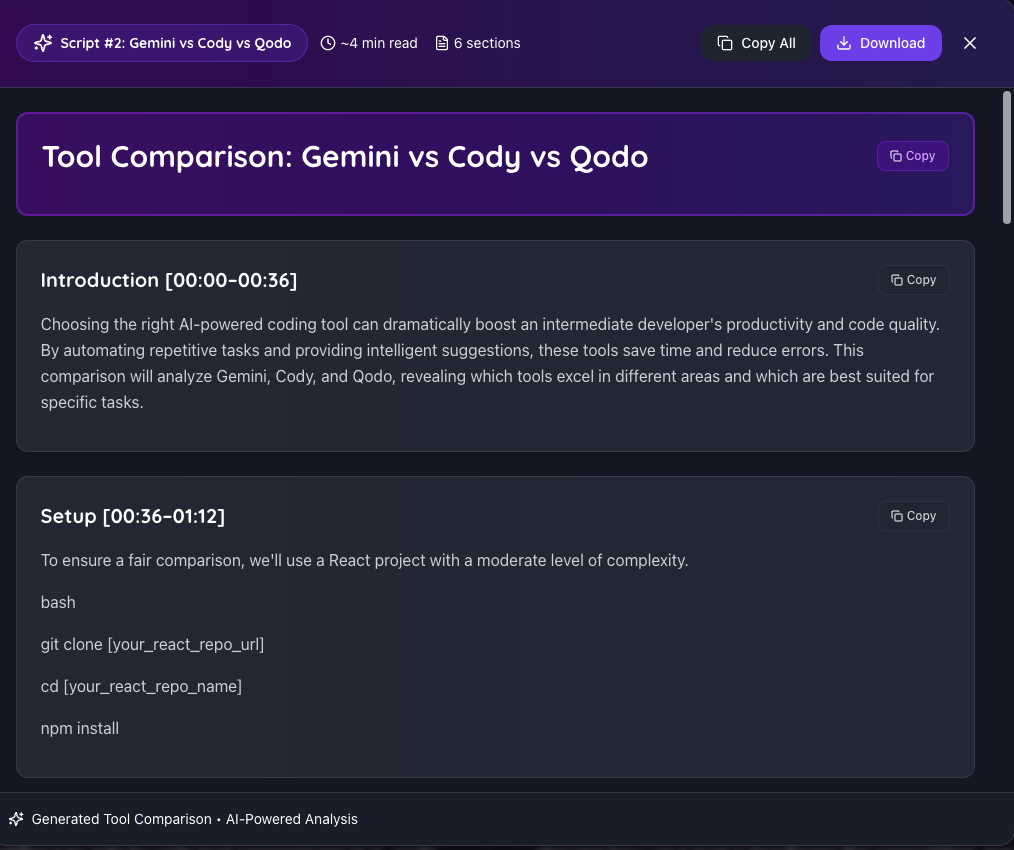 Infrasity Video Script Generator - Screenshot 3 preview