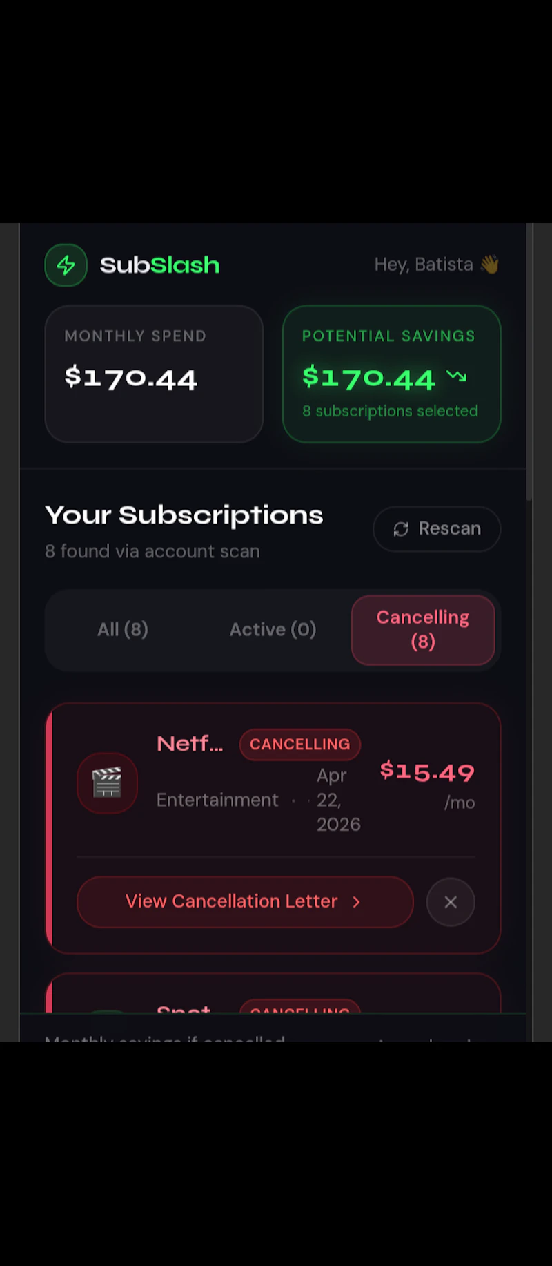 SubSlash screenshot 4