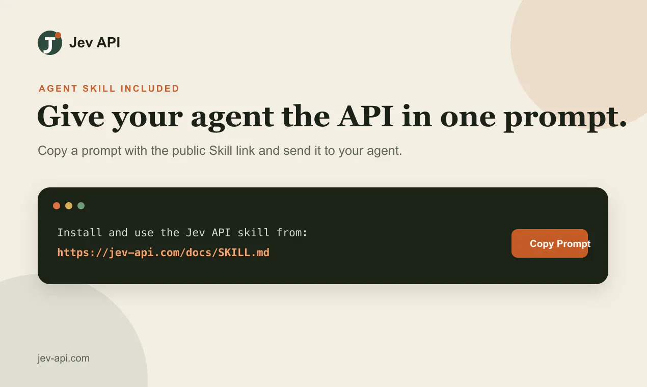Jev API gallery image