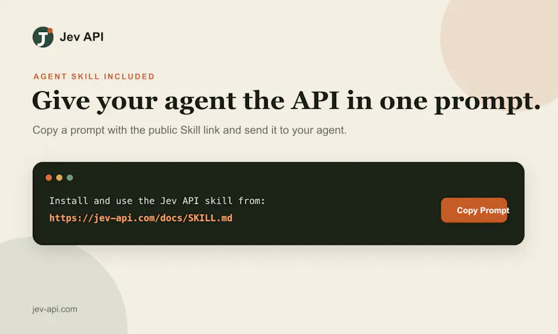 Jev API screenshot 3