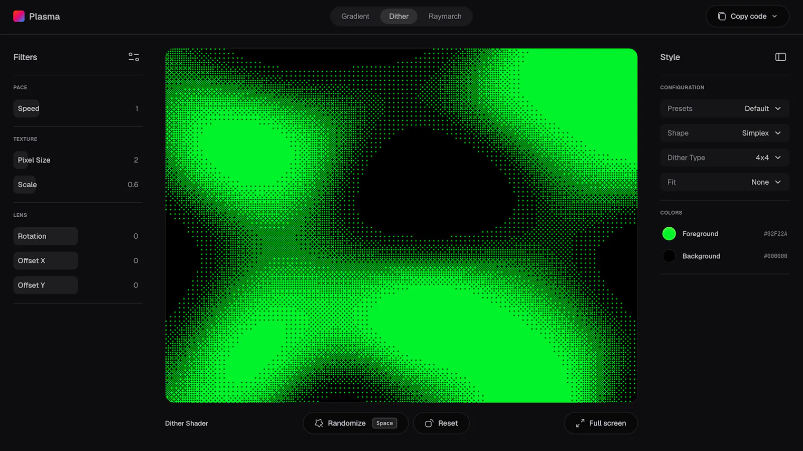 Plasma screenshot 1