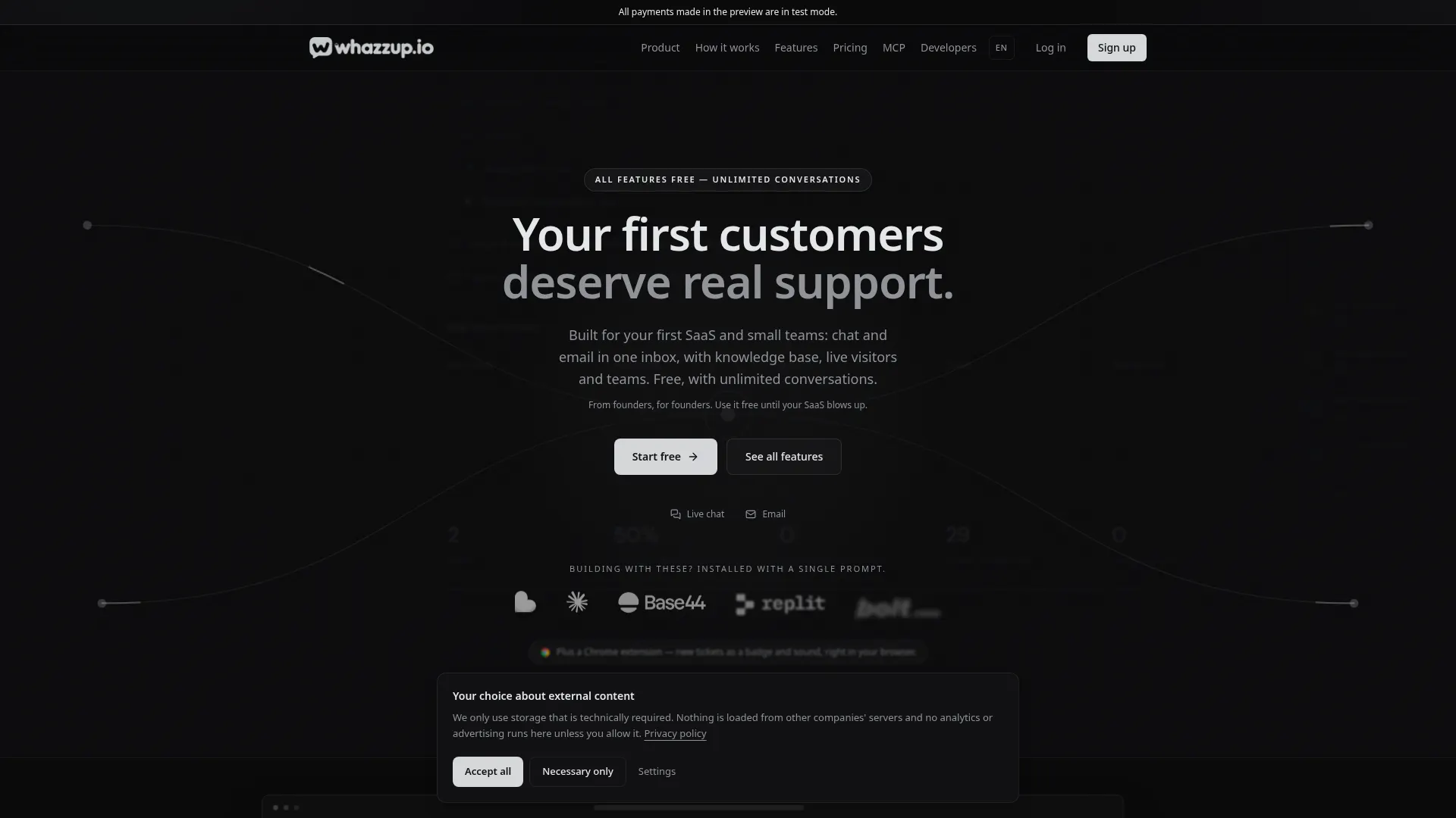 Whazzup.io - Free SaaS Chat Widget gallery image
