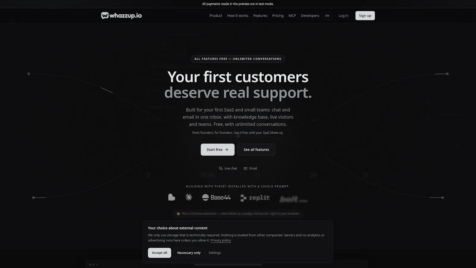 Whazzup.io - Free SaaS Chat Widget screenshot 2