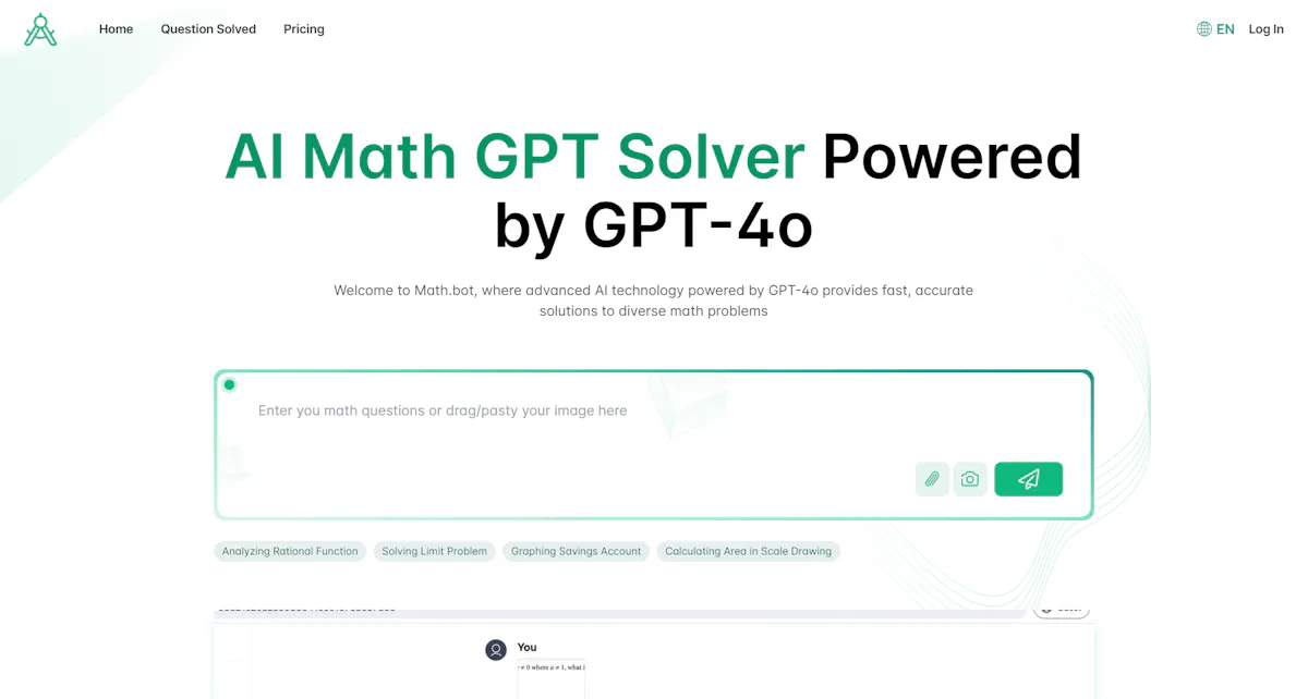 Math.bot: AI Math Solver by GPT-4o