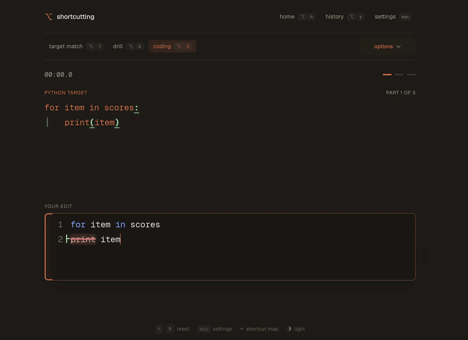 shortcutting screenshot 1