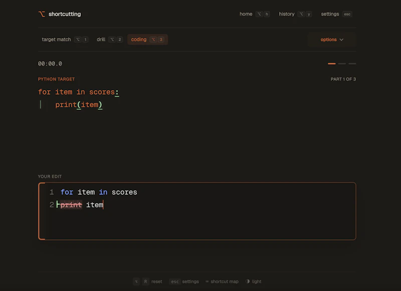 shortcutting screenshot 1