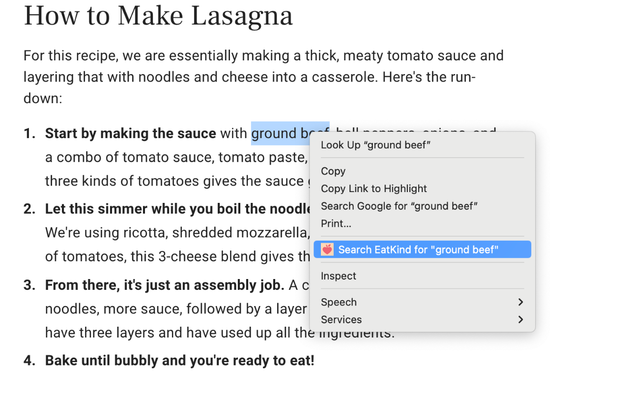 EatKind for Chrome gallery image