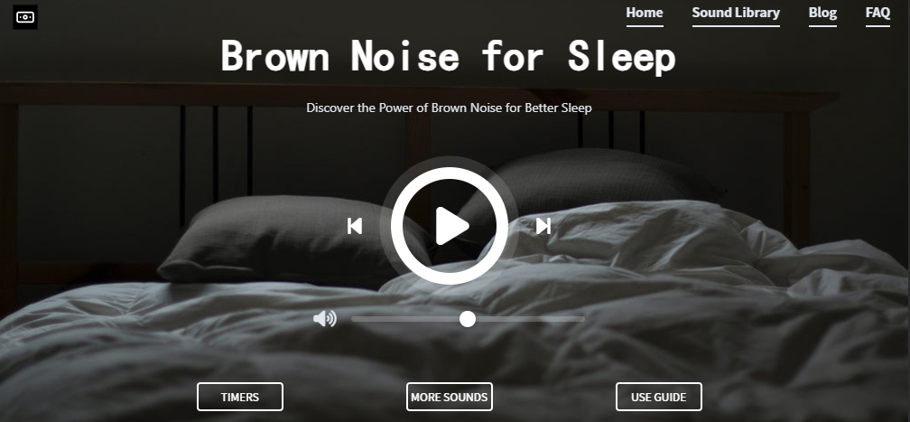Brown Noise for Sleep - Main product screenshot demonstrating key features and user interface