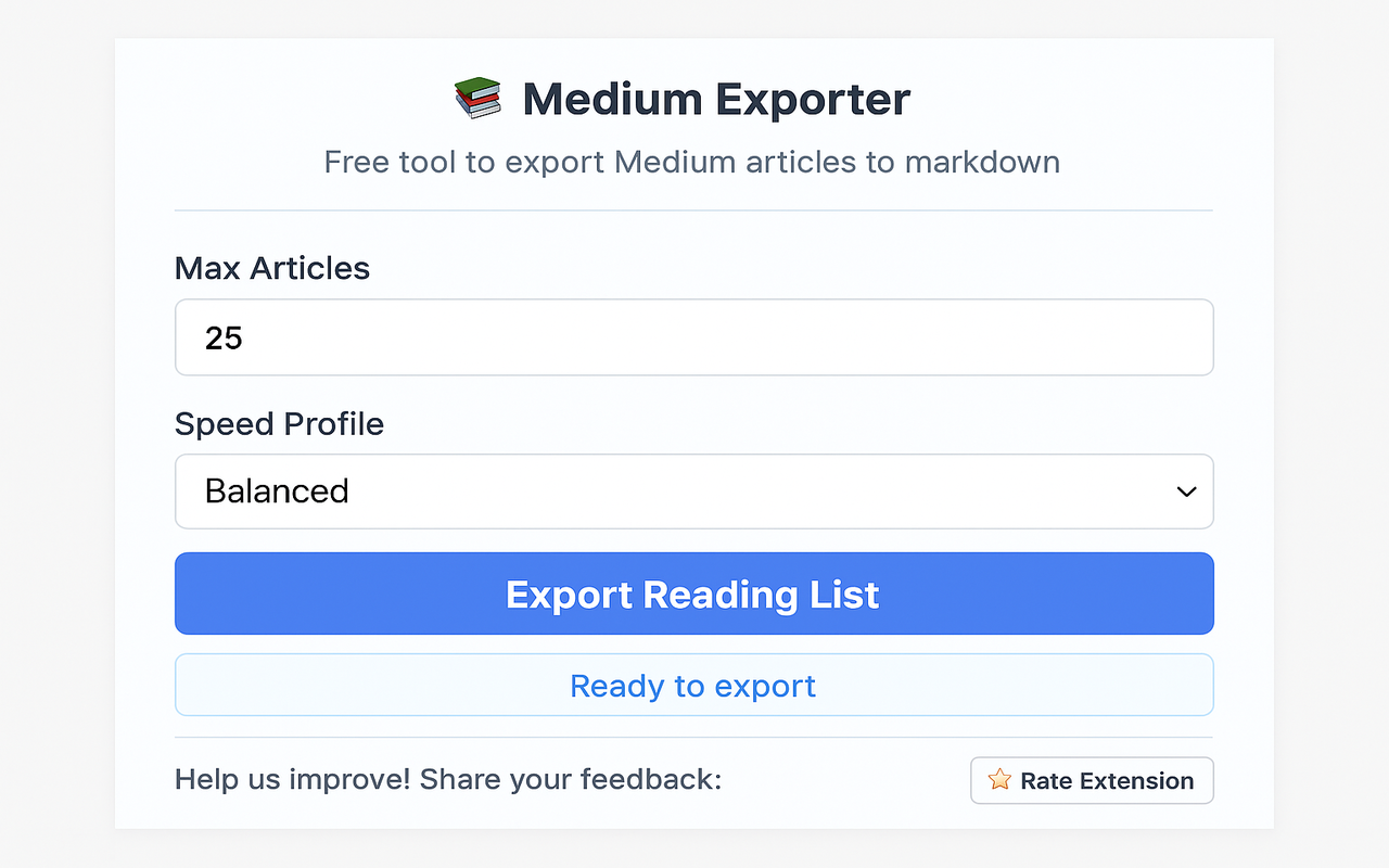 Medium Exporter screenshot 2 Medium Exporter screenshot 2