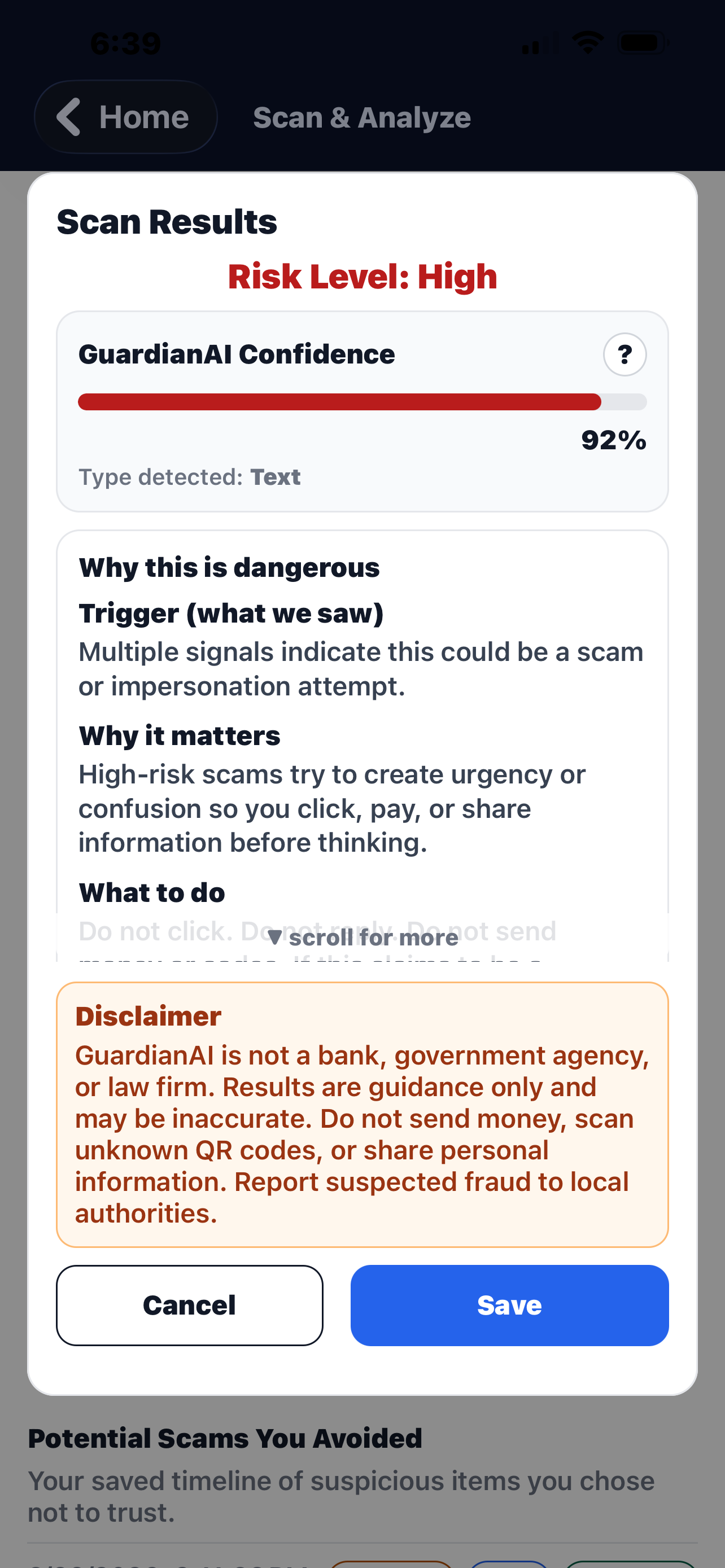 GuardianAI: Scam Defense App gallery image