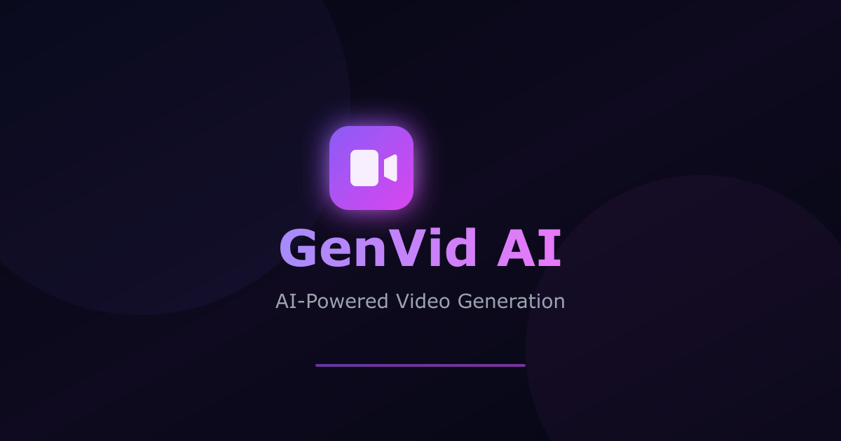 GenVid AI - AI Video Generator gallery image
