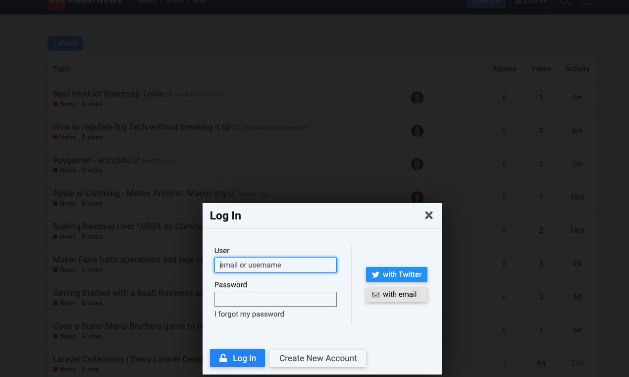 MakerNews.io gallery image
