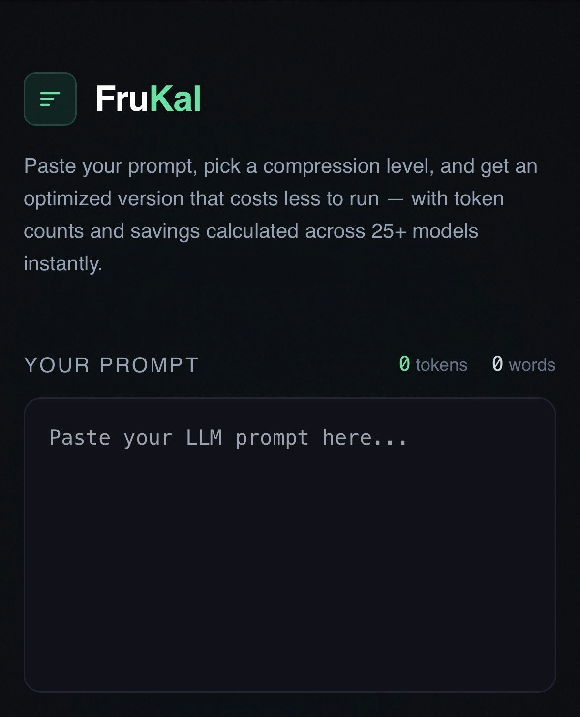 Save AI Tokens with this one Website  gallery image