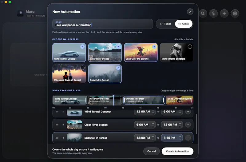 Muro : Native Live Wallpapers for macOS screenshot 6