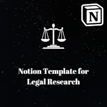 Notion Template for Legal Research gallery image