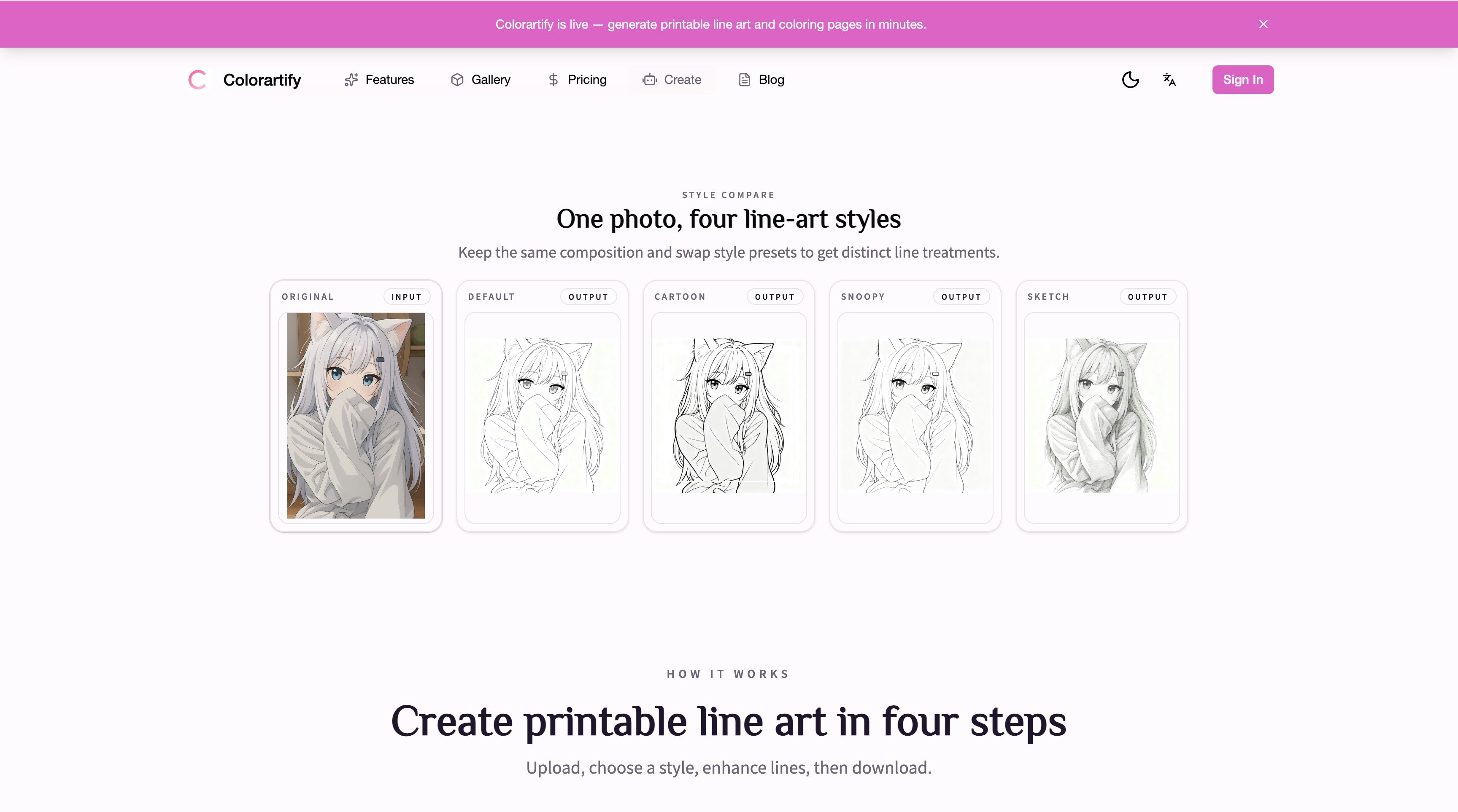 ColorArtify - Main product screenshot demonstrating key features and user interface