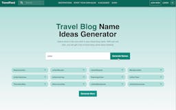Travel Blog Name Ideas Generator media 3