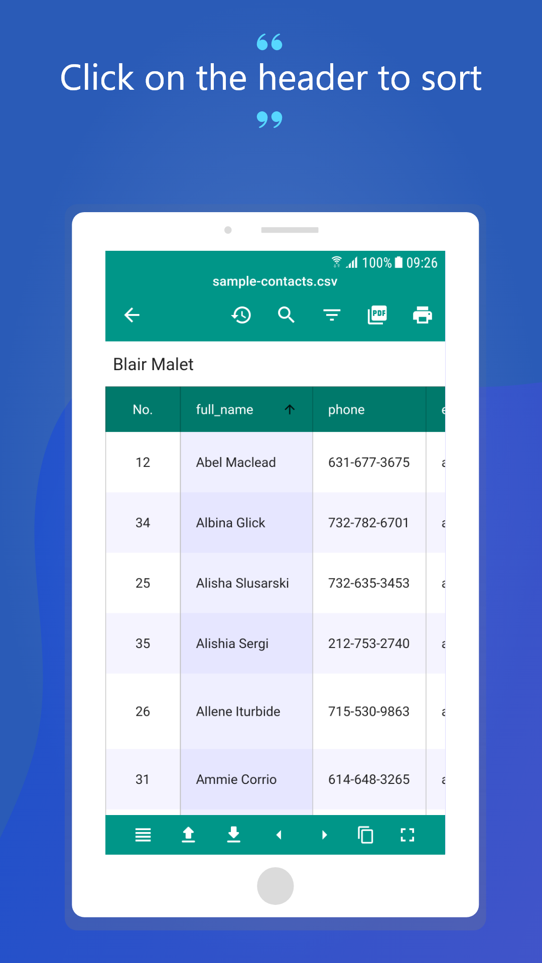 Smart csv viewer gallery image