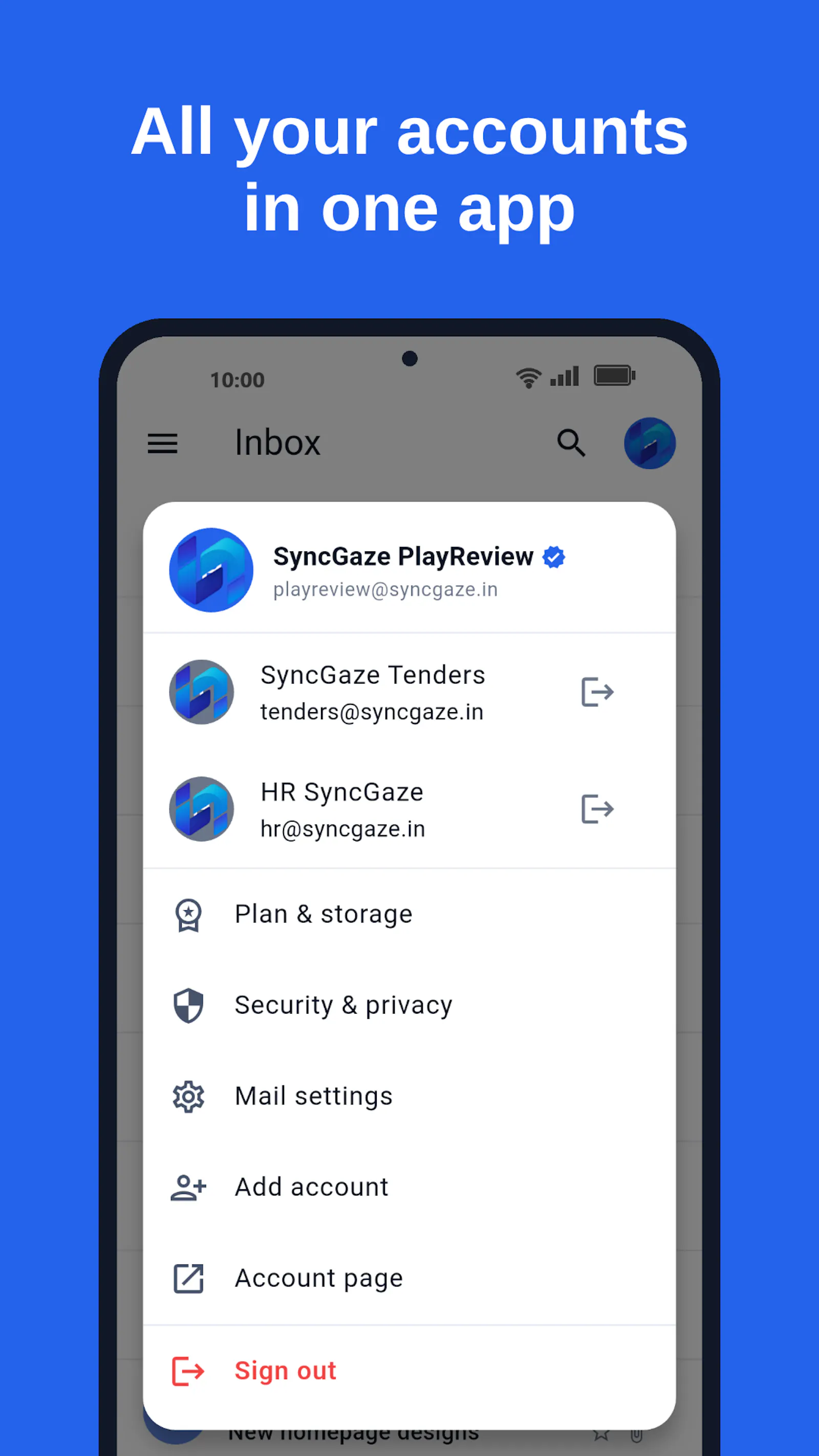 SyncGaze Mail screenshot 5