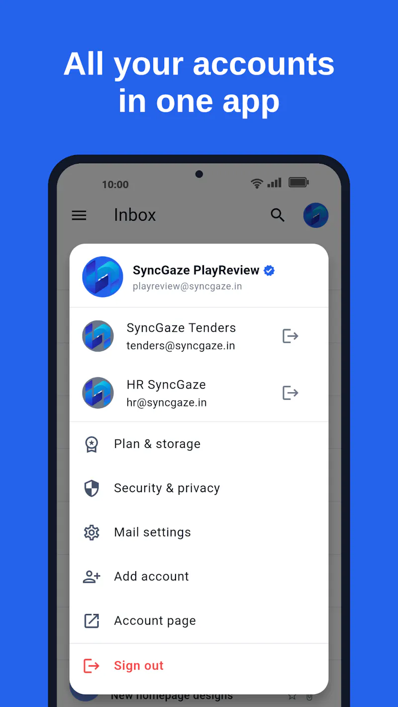 SyncGaze Mail screenshot 5