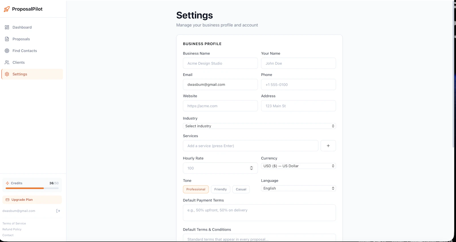 ProposalPilot screenshot 3