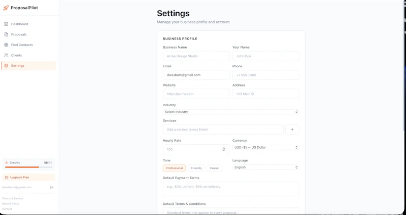 ProposalPilot screenshot 3