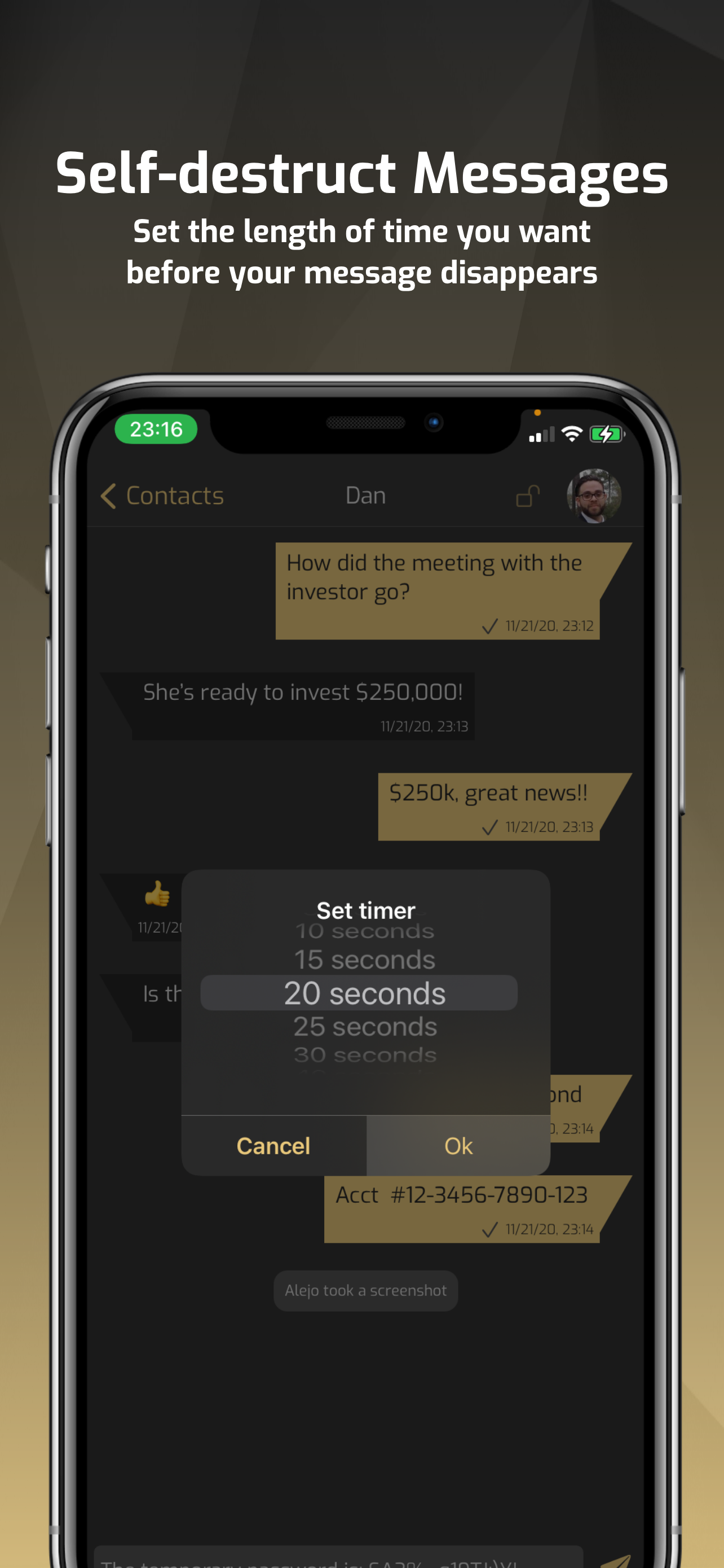 Invisible-Ink Private Messaging iOS App gallery image