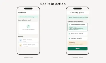 HintStep — Homework coaching for parents gallery image