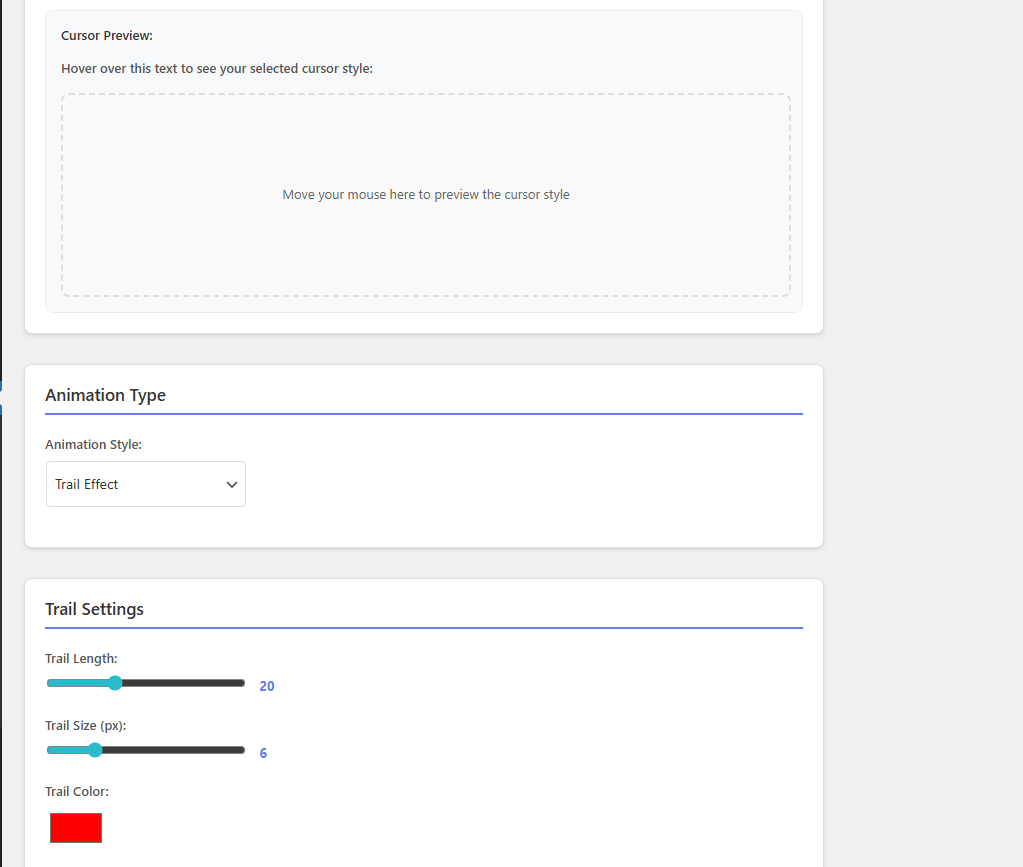 Cursor Style Animation Plugin - Screenshot 3 showing product features and functionality