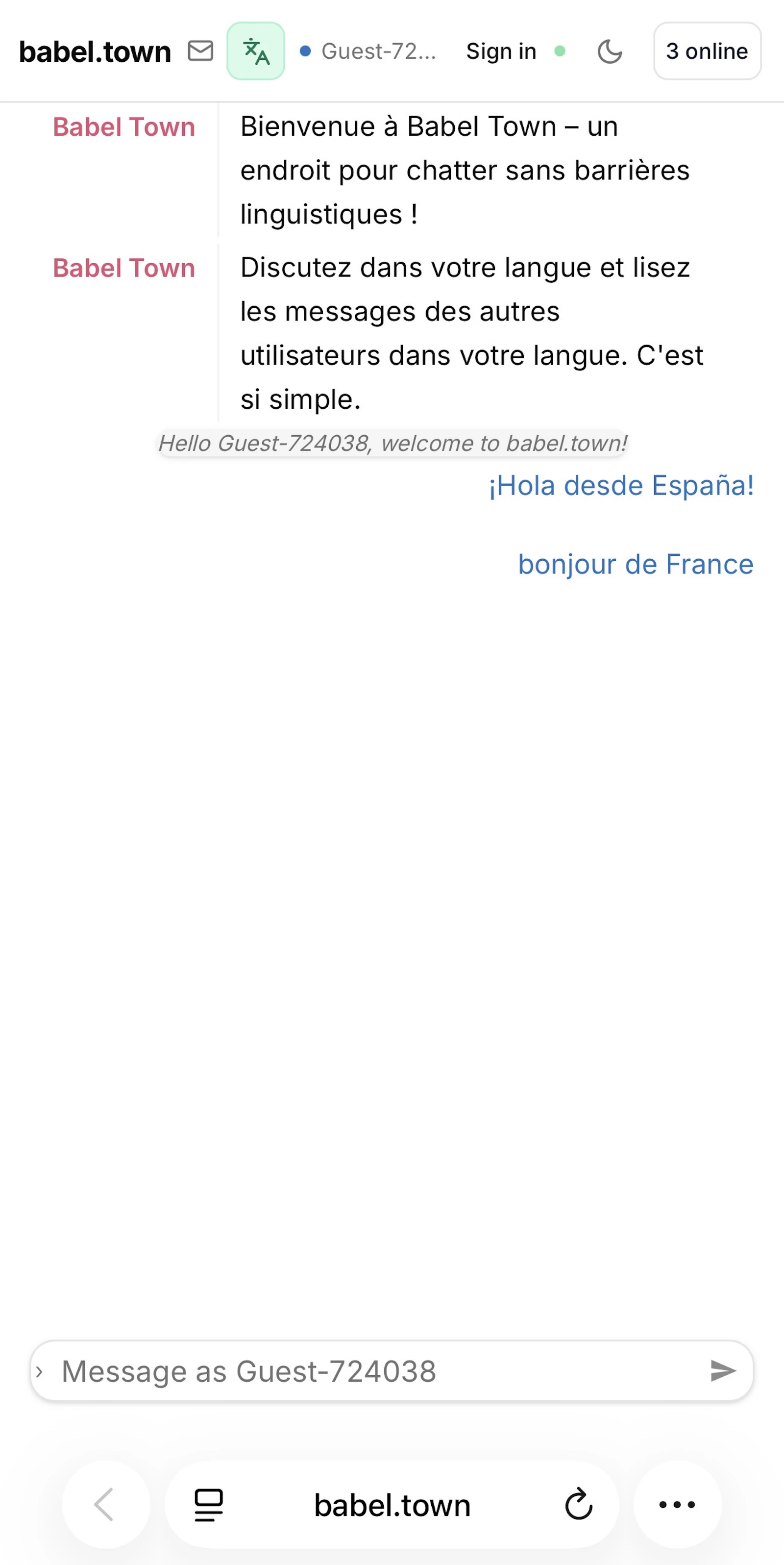 babel.town — Chat with the World screenshot 3
