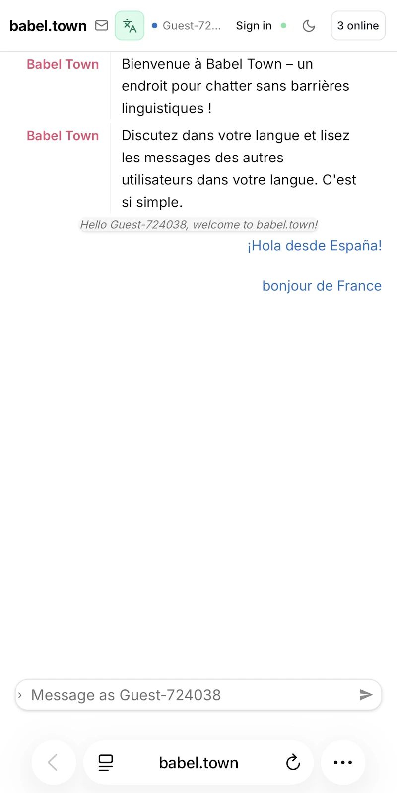babel.town — Chat with the World screenshot 3