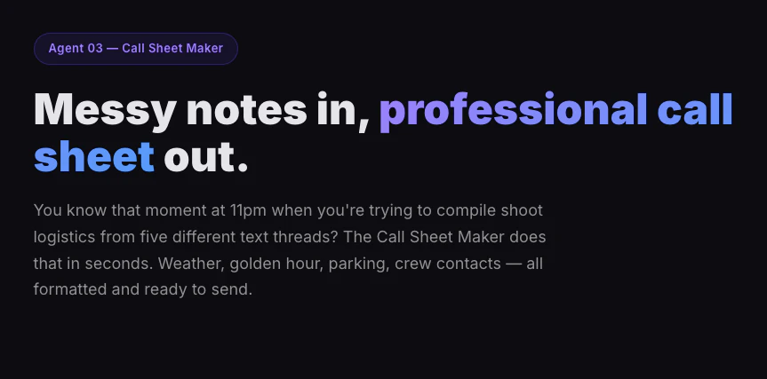AI Director Agent Toolkit screenshot 1