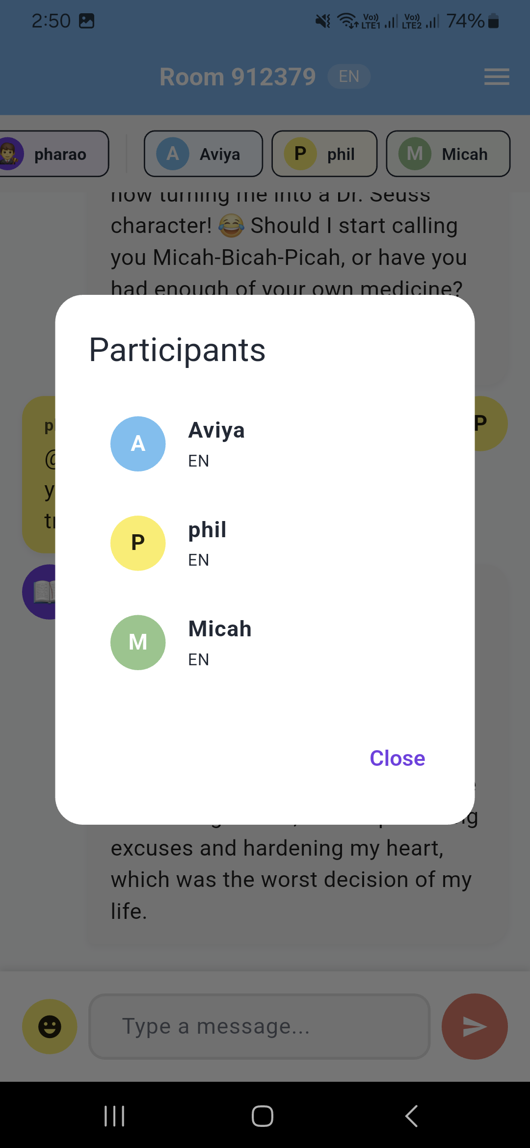 Bible Buddies Multilingual Group Chat - Screenshot 3 showing product features and functionality