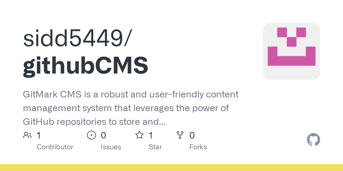 Gitmark CMS - GitHubベースのCMSは、マークダウンデータを効率的に保存しますメディア1