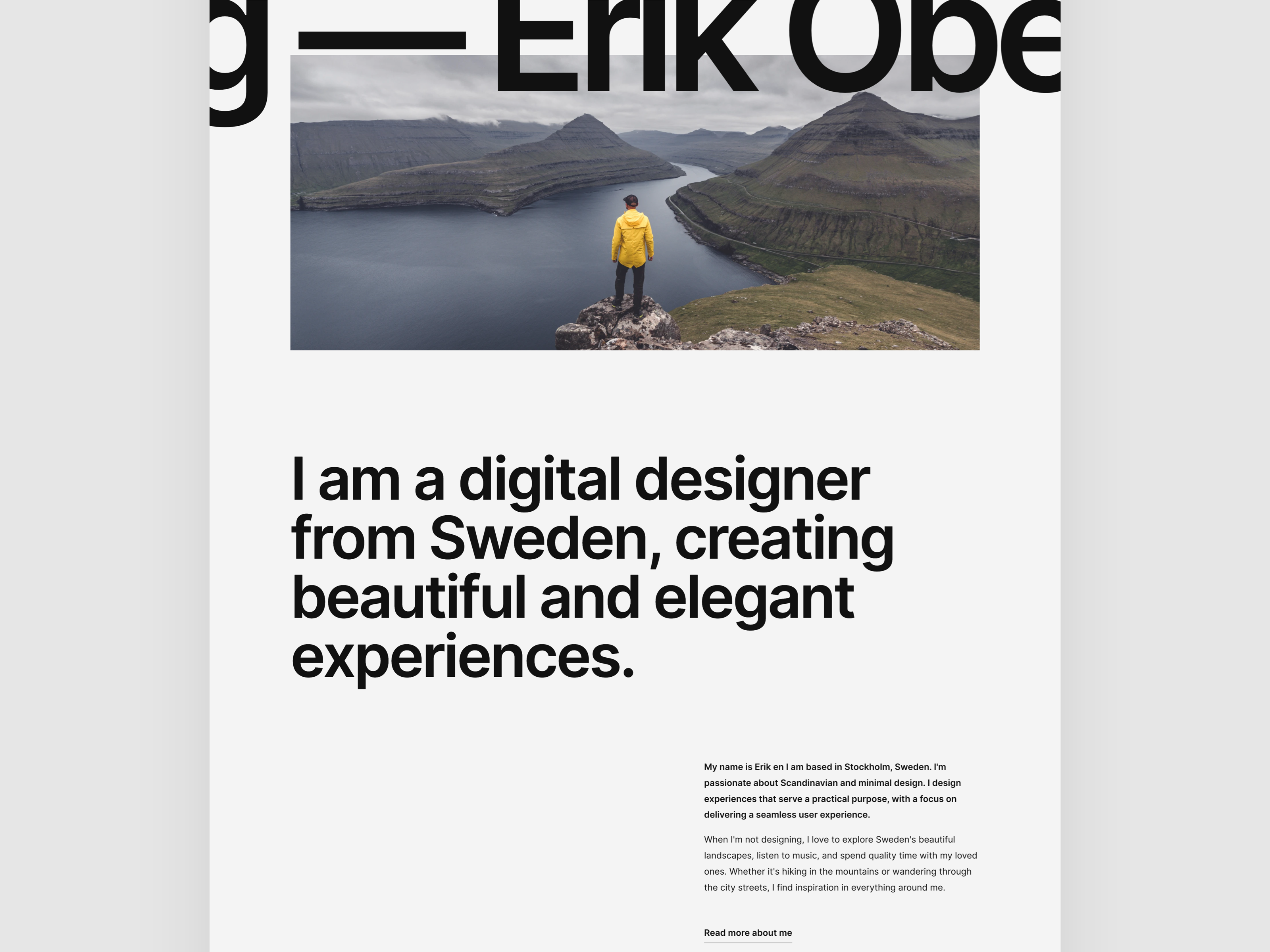 Öberg — Scandinavian Framer Template media 2
