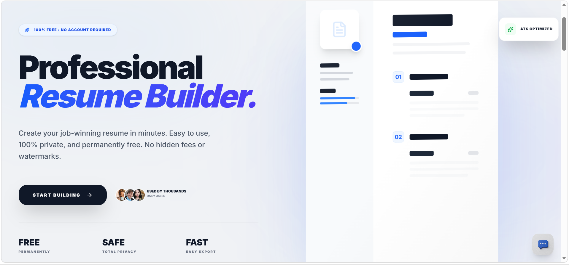 Free Online Resume Builder gallery image