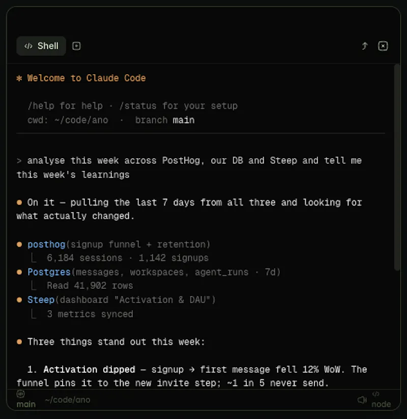 Ano: Team Chat with Claude Code built in screenshot 5