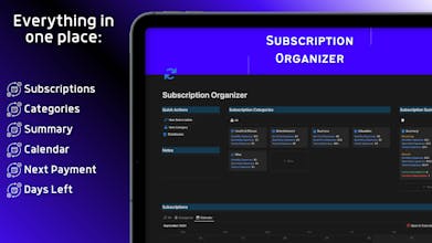 Subscription Organizer gallery image