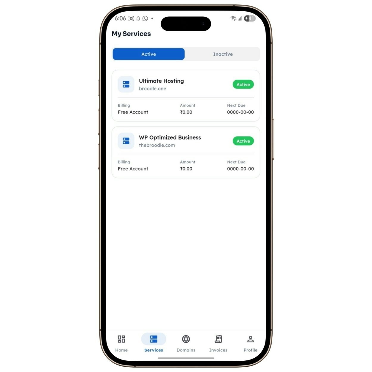 WHMCS Client Area App for Android & iOS gallery image