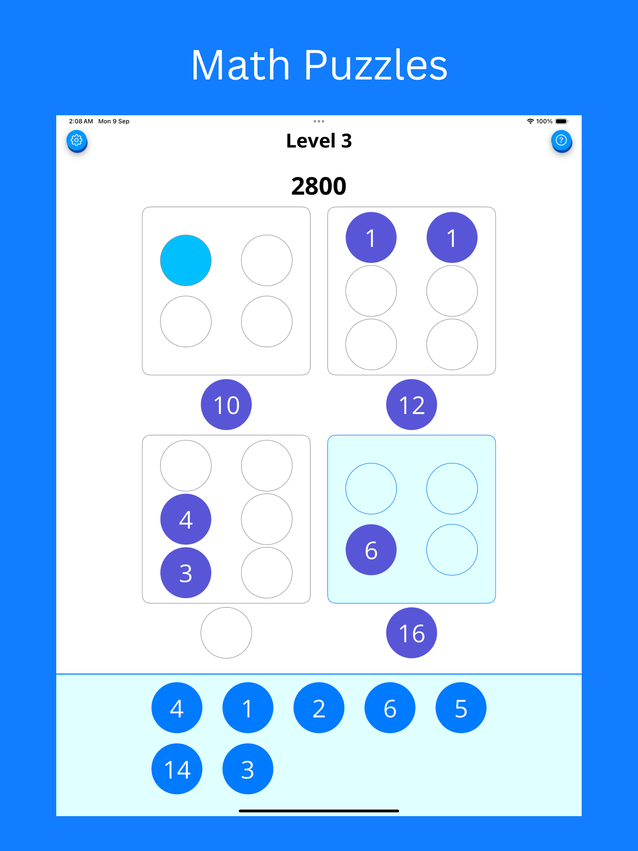 Número Quads - Juegos de rompecabezas de matemáticas media 12