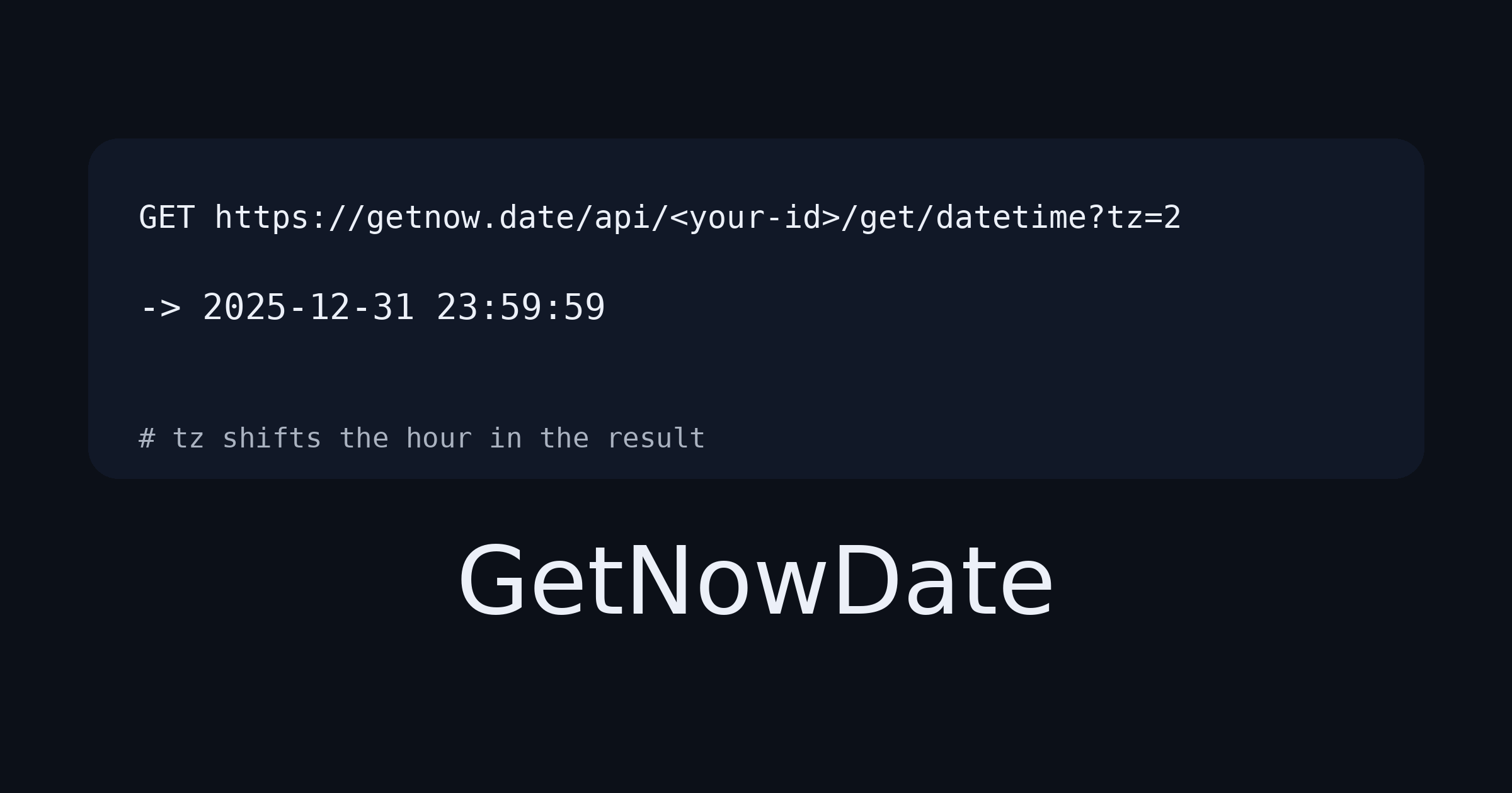 GetNowDate simple API for date and time gallery image